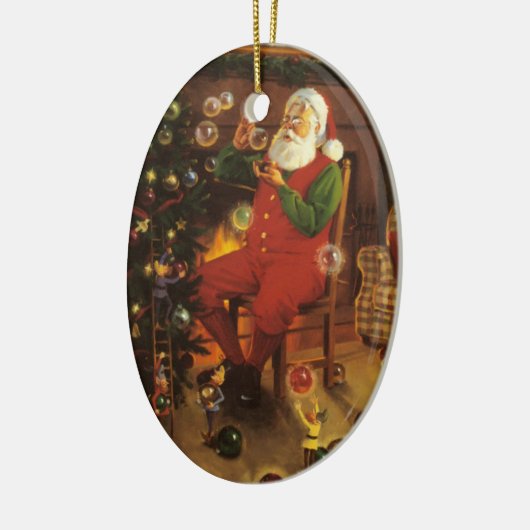  kerstman blaasballetjes keramisch ornament (Links)