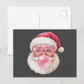 Kerstman Blaast Bubbel Kerstmis Grappige Kerstmis Feestdagenkaart (Voorkant / Achterkant)