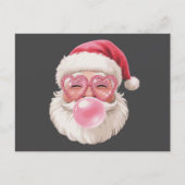 Kerstman Blaast Bubbel Kerstmis Grappige Kerstmis Feestdagenkaart (Voorkant)