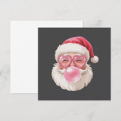 Kerstman Blaast Bubbel Kerstmis Grappige Kerstmis Kaart (Voorkant / Achterkant)