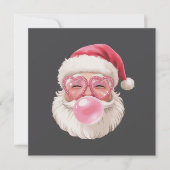 Kerstman Blaast Bubbel Kerstmis Grappige Kerstmis Kaart (Voorkant)