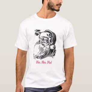  kerstman: Black White Red Kerstmis T-shirt