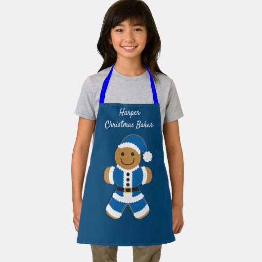 kerstman: Blauwe kerstman Schort (Insitu)