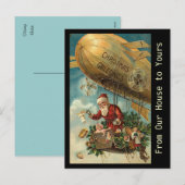 Kerstman Blimp - briefkaart (Voorkant / Achterkant)