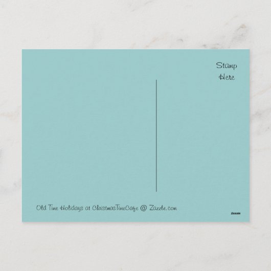 Kerstman Blimp - briefkaart (Achterkant)