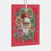 KERSTMAN BLOEMEN KERST CADO GLAS ORNAMENT (Voorkant Rechts)