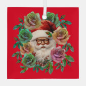 KERSTMAN BLOEMEN KERSTCADEAU GLAS ORNAMENT (Achterkant)