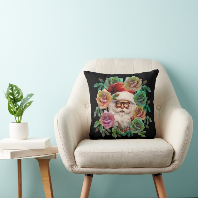 KERSTMAN BLOEMEN KERSTCADEAU KUSSEN (Stoel)