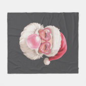 Kerstman Blowing Bubble Kerstmis Grappige Kerstmis Fleece Deken (Voorkant (Horizontaal))