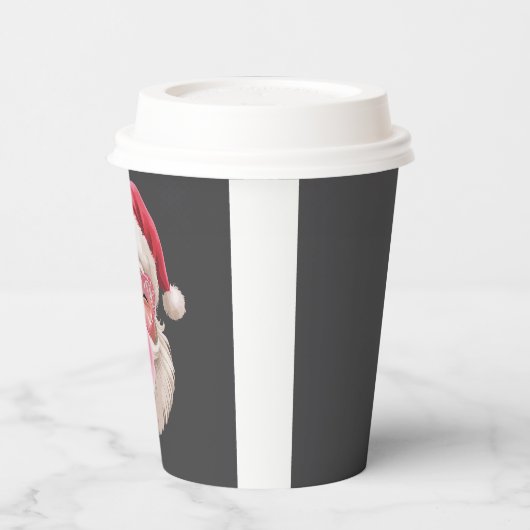 Kerstman Blowing Bubble Kerstmis Grappige Kerstmis Papieren Bekers (Links)