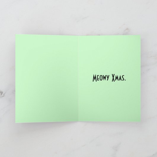 KERSTMAN BOBO de ZWARTE KAT - Kerstkaart Feestdagen Kaart (Binnen)