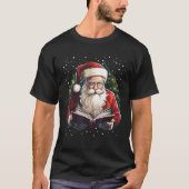 Kerstman Boekenwurm Lezer Boekenwurm Boekenwurm T-shirt (Voorkant)