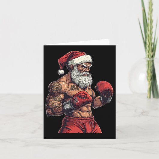 Kerstman Boksen en MMA - Kerst Boksen Kaart (Voorkant)