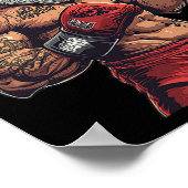 Kerstman Boksen en MMA - Kerst Boksen Poster (Hoek)