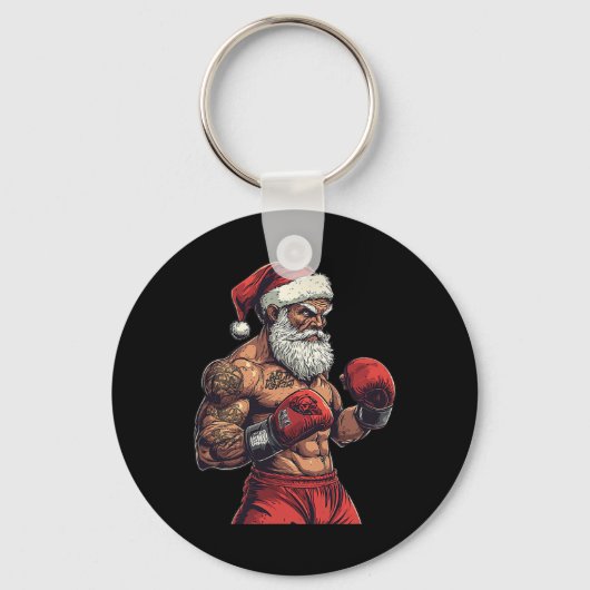 Kerstman Boksen en MMA - Kerst Boksen Sleutelhanger (Voorkant)