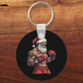 Kerstman Boksen en MMA - Kerst Boksen Sleutelhanger (Voorkant)
