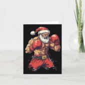 Kerstman boksen en Muay Thai Kaart (Voorkant)