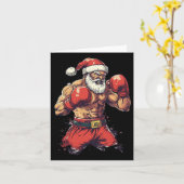 Kerstman boksen en Muay Thai Kaart (Gele Bloem)