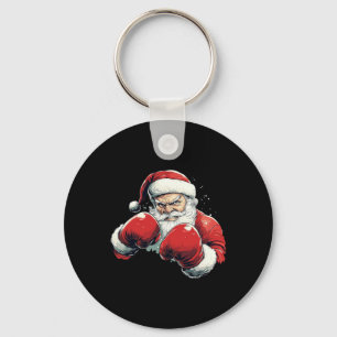 Kerstman Boksen - Kerstman met Bokshandschoen Sleutelhanger