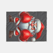 Kerstman Boksen Speler Bokser Vrolijk Kerstfeest X Fleece Deken (Voorkant (Horizontaal))