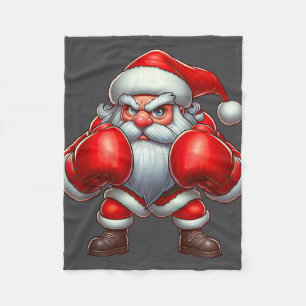 Kerstman Boksen Speler Bokser Vrolijk Kerstfeest X Fleece Deken