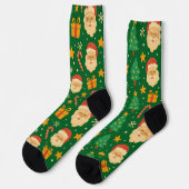 Kerstman, Bomen & Kerstpatroon Sokken (Links)