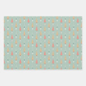 Kerstman bomen Sterren Wrapping Paper Set (Voorkant 3)