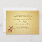 Kerstman, boom, cadeaus Kinder kerstfeest Kaart (Achterkant)