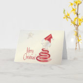 Kerstman boom kaart (Gele Bloem)