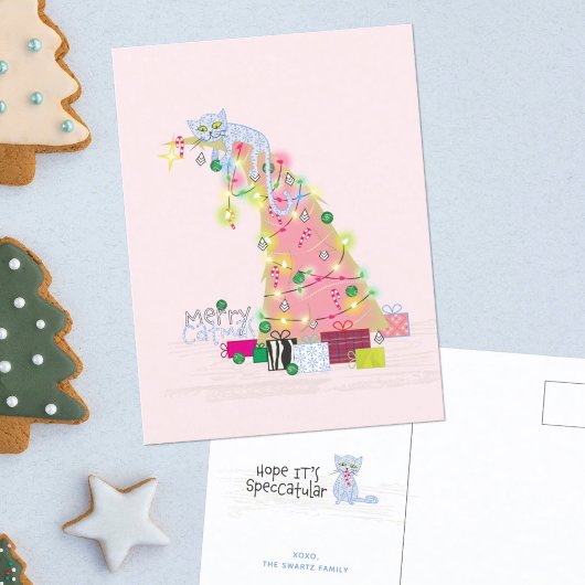 Kerstman Boom Kerstkaart Briefkaart