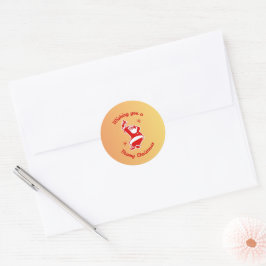 Kerstman & Boom Magie – Kerststickers & Uitnodigin Ronde Sticker