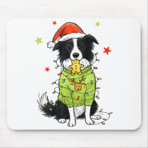 Kerstman Border Collie Kerst Border Collie Hond Mo Muismat