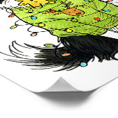 Kerstman Border Collie Kerst Border Collie Hond Mo Poster (Hoek)