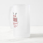 Kerstman “Bottoms Up” Grappig Kerstfeest Cadeau Matglas Bierpul (Voorkant links)