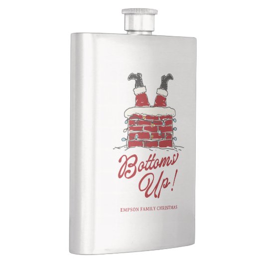Kerstman Bottoms Up Grappige Kerstvakantie Feestje Flacon (Rechts)