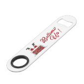 Kerstman Bottoms Up Leuke Kerstvakantie Feest Speed Flessenopener (Voorkant Gekanteld)