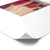 Kerstman bouwt een sneeuwpop  stijl poster (Hoek)