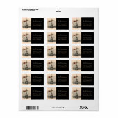 Kerstman boven Parijs Kerstlabel Etiket (Full Sheet)