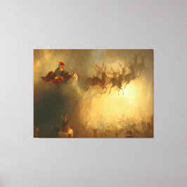  Kerstman boven Rhode Island Canvas Afdruk
