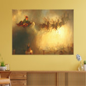  Kerstman boven Rhode Island Canvas Afdruk (Insitu (Woonkamer))
