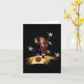 Kerstman Bowling - Kerstcadeau voor je bowling Kaart (Gele Bloem)