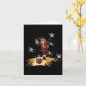 Kerstman Bowling - Kerstcadeau voor je bowling Kaart (Gele Bloem)