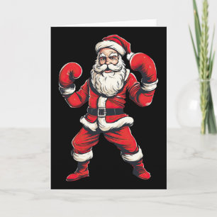 Kerstman Boxer Boksen Kickboksen Kerst Winkel Kaart