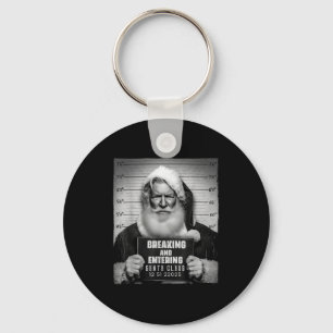 Kerstman braak inbreken Mugshot Grappige Kerstmis  Sleutelhanger