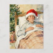 Kerstman Bracht de Griep Briefkaart (Voorkant)