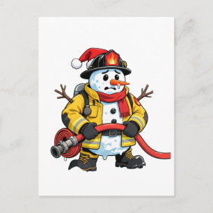 Kerstman Brandweerman Kerstmis 2026 Grappige Feest Feestdagenkaart