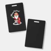 Kerstman Brandweerman Santa Winter Badge (Voor- en achterkant)