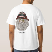 Kerstman brandweerman t-shirt (Achterkant)