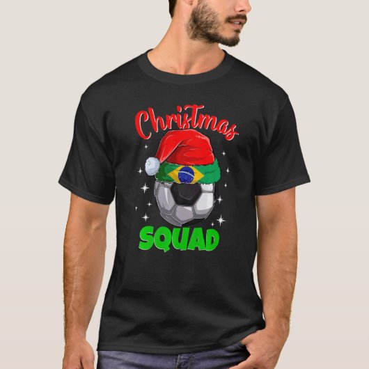 Kerstman, Brazilië, Squad, Family Group Matching C T-shirt (Voorkant)