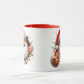 Kerstman breekt uit mok (Midden)